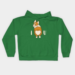 I Heart You Corgi Kids Hoodie